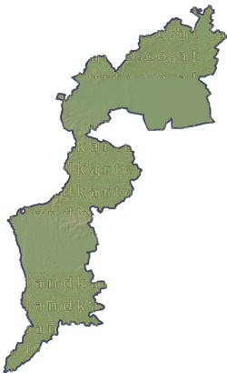 Landkarte Burgenland Hhenrelief