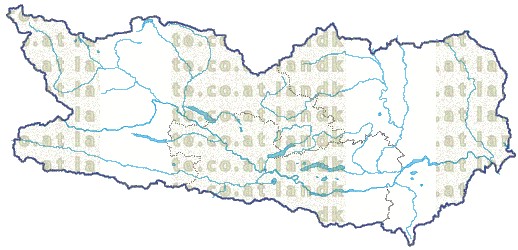 Landkarte Kaernten Regionen Flssen und Seen