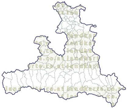 Landkarte und Gemeindekarte Salzburg Regionen und Gemeindegrenzen