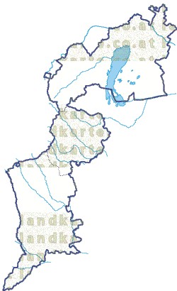 Landkarte Burgenland Regionen Fl�ssen und Seen