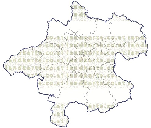 Landkarte Oberoesterreich Bezirksgrenzen