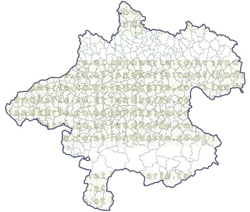 Landkarte und Gemeindekarte Oberoesterreich Bezirksgrenzen und Gemeindegrenzen