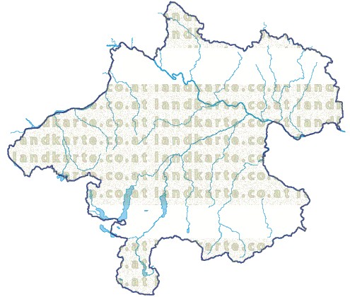 Landkarte Oberoesterreich Flssen und Seen