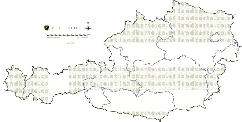 Landkarte Oesterreich