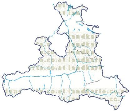 Landkarte Salzburg Regionen Fl�ssen und Seen