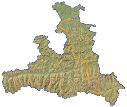 Landkarte und Straßenkarte Salzburg Regionen H�henrelief