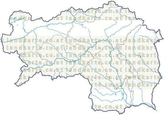 Landkarte Steiermark Regionen Fl�ssen und Seen
