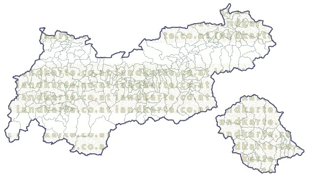 Landkarte und Gemeindekarte Tirol Gemeindegrenzen