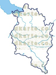 Landkarte Vorarlberg Fl�ssen und Seen